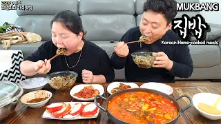 역시 집밥이 최고!🍚취나물 버섯밥, 고기듬뿍 고추장찌개,파프리카계란후라이로 맛있는 집밥먹방ㅣKorean Home-cooked mealsㅣMUKBANGㅣEATING SHOW