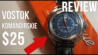 Amazing deal only $25 - Vostok Komandirskie Russian military watch full review