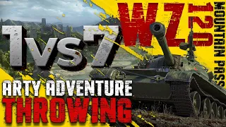 WZ-120 || Mountain Pass || 1vs7 || Throwing, Arty Adventure