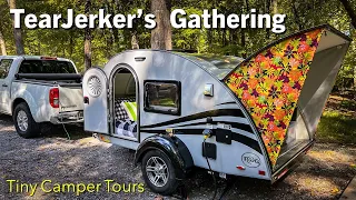 WE PEAK INSIDE Some TINY CAMPERS at a TEARJERKERS Gathering!