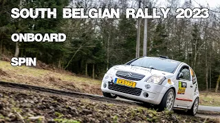 South Belgian Rally 2023 - SS10 Les Hayons - Onboard - Citroen C2R2 MAX - Spin and Hot Moment(s)