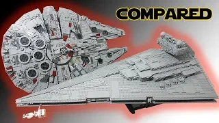 UCS Star Destroyer & Millennium Falcon Compared