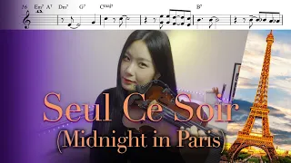 Seul Ce Soir (From "Midnight in Paris")  Gypsy Jazz Violin #SheetMusic