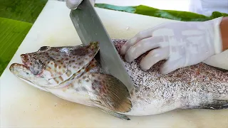 Thai Food - GROUPER Cooked Two Ways Aoywaan Bangkok Seafood Thailand