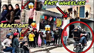 Crowd reaction on my wheelies 😍||Public Reactions 🥵| 2bikes total loss | Training Back workout ♥️