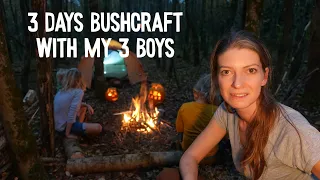 🏕️Kidscamp😍3 days of bushcraft with my kids👱‍♂️👱‍♂️👱‍♂️ Join us!🌳