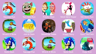 Tom Gold Run,Stick Hero Tower,Om Nom Run,Join & Clash,Sausage Run,Whack A Mole,Skibidi War Toilets