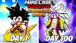 I Played Minecraft Dragon Block C As OMNI-KING GOKU For 100 DAYS… This Is What Happened