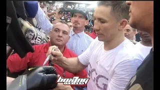GENNADY GOLOVKIN & HIS FANS SHOW LOVE; GGG SIGNS AUTOGRAPHS IN LA