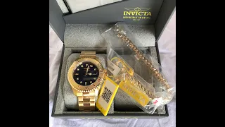 Invicta Pro Diver Automatic Men's Watch - 47mm, Gold - Special Edition Bundle - (28951-SPECIAL)