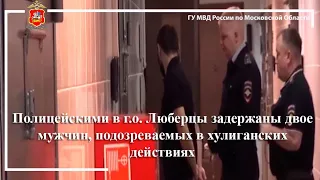 Полицейскими в г.о. Люберцы задержаны двое мужчин, подозреваемых в хулиганских действиях