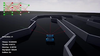 AI Cars learn to drive - UE4 Blueprints