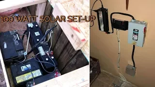 OUR HARBOR FREIGHT 100 Watt Solar SYSTEM  ||OFF GRID CABIN||