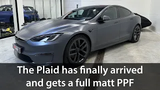 Tesla Model S Plaid has arrived and gets a full matt PPF!