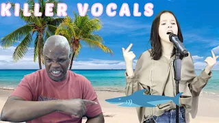 American Reaction to Daneliya Tuleshova - Bellyache Billie Eilish cover live