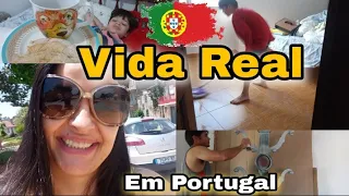 Rotina Real em Portugal/Trabalho/Casa/ Mostrei nosso dia em 2 partes