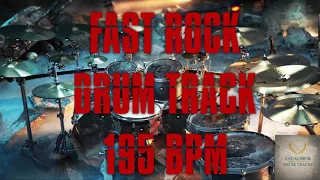 Fast Rock Drum Track - 195 BPM