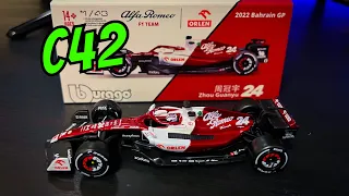 Bburago 1:43 F1 Diecast Review - 2022 Alfa Romeo C42 - Guanyu Zhou