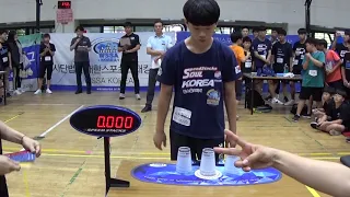 Individual 3-3-3 Sport Stacking World Record 1.327 (Hyeon Jong Choi)