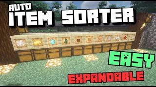 Easy ITEM SORTER in Minecraft! - (Full Auto & Expandable)