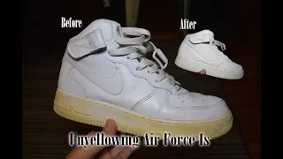 How to Unyellow Nike Air Force 1s!