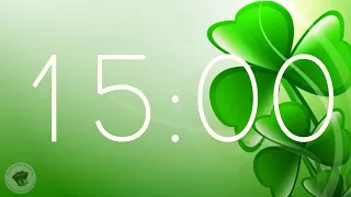 15-Minute Timer (silent) - Shamrock Themed