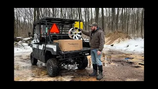 Unboxing high lifter A-arms for Kawasaki Mule Pro￼