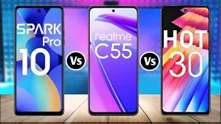 Tecno Spark 10 Pro Vs Realme C55 Vs Infinix Hot 30