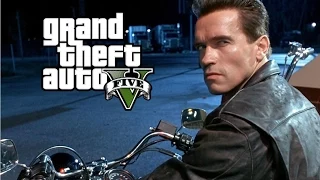 GTA 5 PC Mods-T 800 Terminator Skin Mod (Funny Moments)