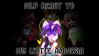 mlp react to my little amnesia/ sorry if i did it wrong 🥰/purple sugar/lazy, 😃