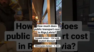 Riga public transport cost #latvia #riga #mallu #studentlifeinlatvia #indian #ukstudent #latvian