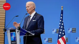 Biden calls for Russia to be booted from the G-20 at NATO headquarters in Brussels