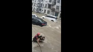 Two women swept away by floods, rescued in 40 seconds