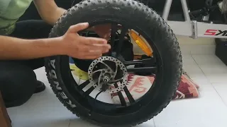 Elektrikli bisiklet arka teker tamiri - Fat bike lastik sökümü ve tamiri