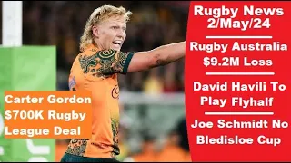 Rugby News 2/May Rugby Australia $89M Debt. Schmidt Not Focused On Bledisloe. Super Rugby Preview.