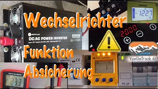 ⚡Wechselrichter | Absicherung mit Isolationswächter statt FI 🧐 Kühlschrank, Induktion im Campervan