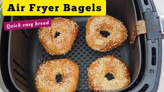 Easy Air Fryer Bagels Bread Recipe 🥯 !!!!! Homemade Air Fried Bread From Scratch.