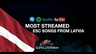 Latvia 🇱🇻 in Eurovision TOP 22 Most Streamed Songs: Shazam, YouTube & Spotify (2000-2021)