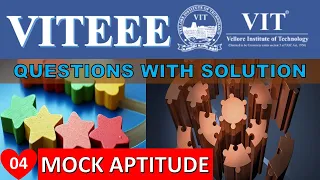 VITEEE Questions with solution | Mock Aptitude | How to score 95% in VITEEE/Part 04/2022 Model Paper