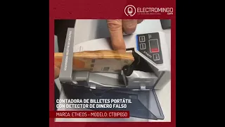 Contadora de billetes portátil con detector de dinero falso