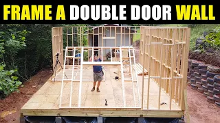 Frame a Double Door Wall - Build a Shop door