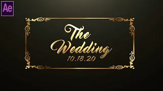 Gold Wedding Invitation in After Effects Tutorial