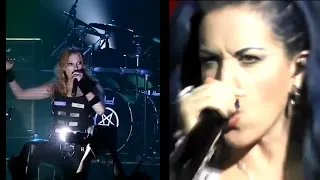 Arch Enemy-Enemy Within Live Angela Gossow vs. Alissa White-Gluz (new /old singer mashup)