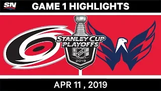 NHL Highlights | Carolina Hurricanes vs Washington Capitals, Game 1 – April 11, 2019