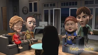#TwoAndAHalfMen | Two and a half men animated scene