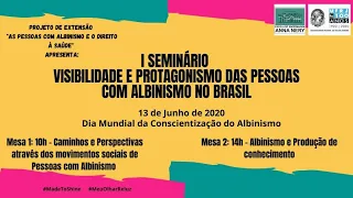 I Seminário Visibilidade e Protagonismo das Pessoas com Albinismo no Brasil - TARDE