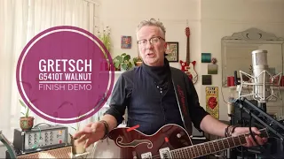 Gretsch G5420T walnut stain. First play! it is stunning #gretschguitars #gretschreview