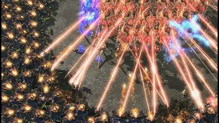 Can 50 Colossus take out 200 Queens? StarCraft 2 units test