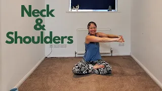 Relieve Neck & Shoulder Tension: 8 Min Yoga Stretch - No Props