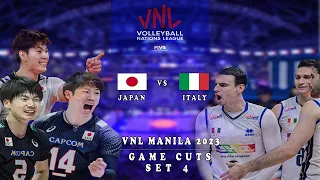 VNL 2023| Japan VS. Italy 4th Set Game Cuts